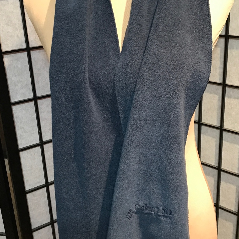 COLUMBIA SCARF, BLUE FLEECE, WARM AND SOFT UNISEX